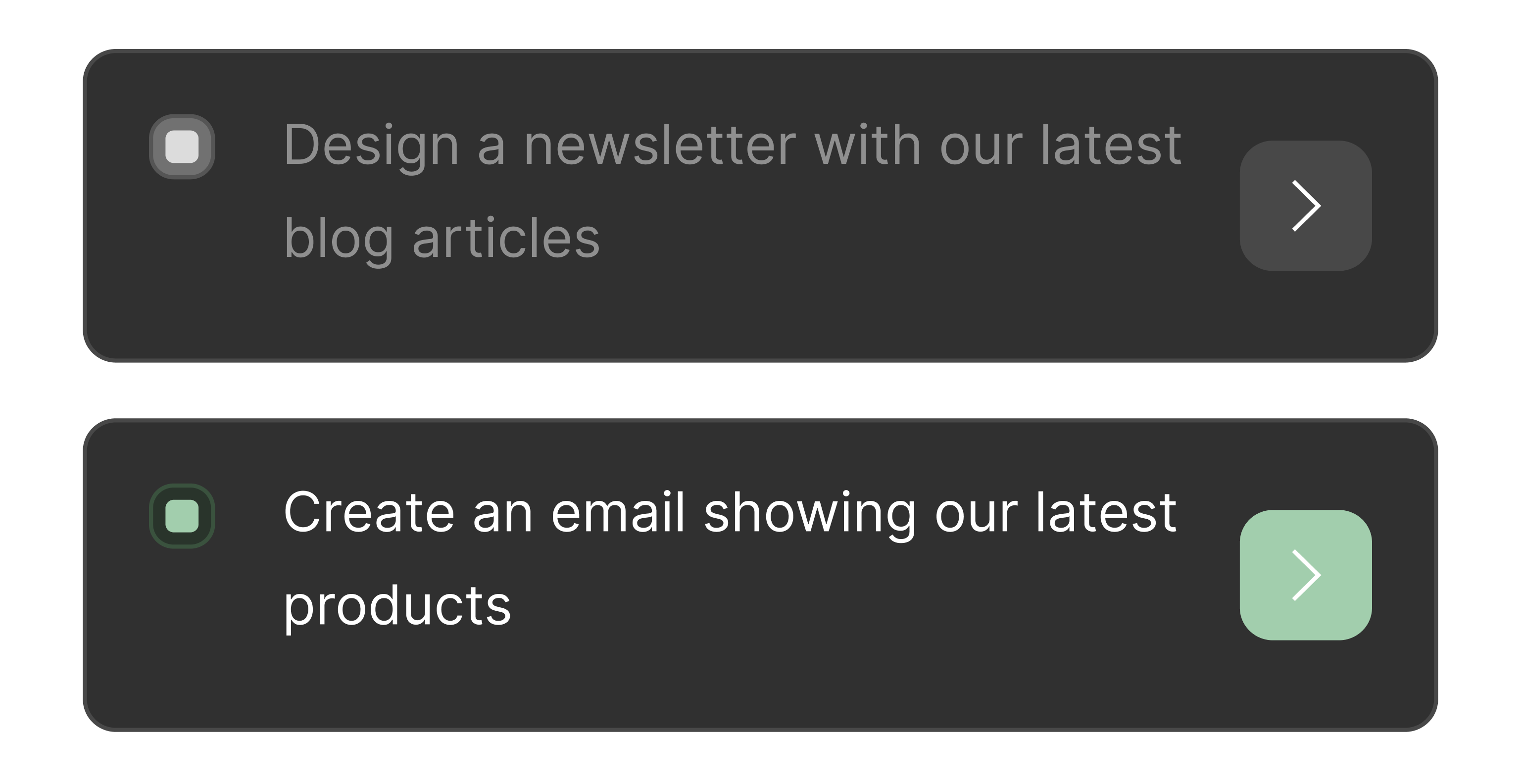 Design mockup showing email creation interface